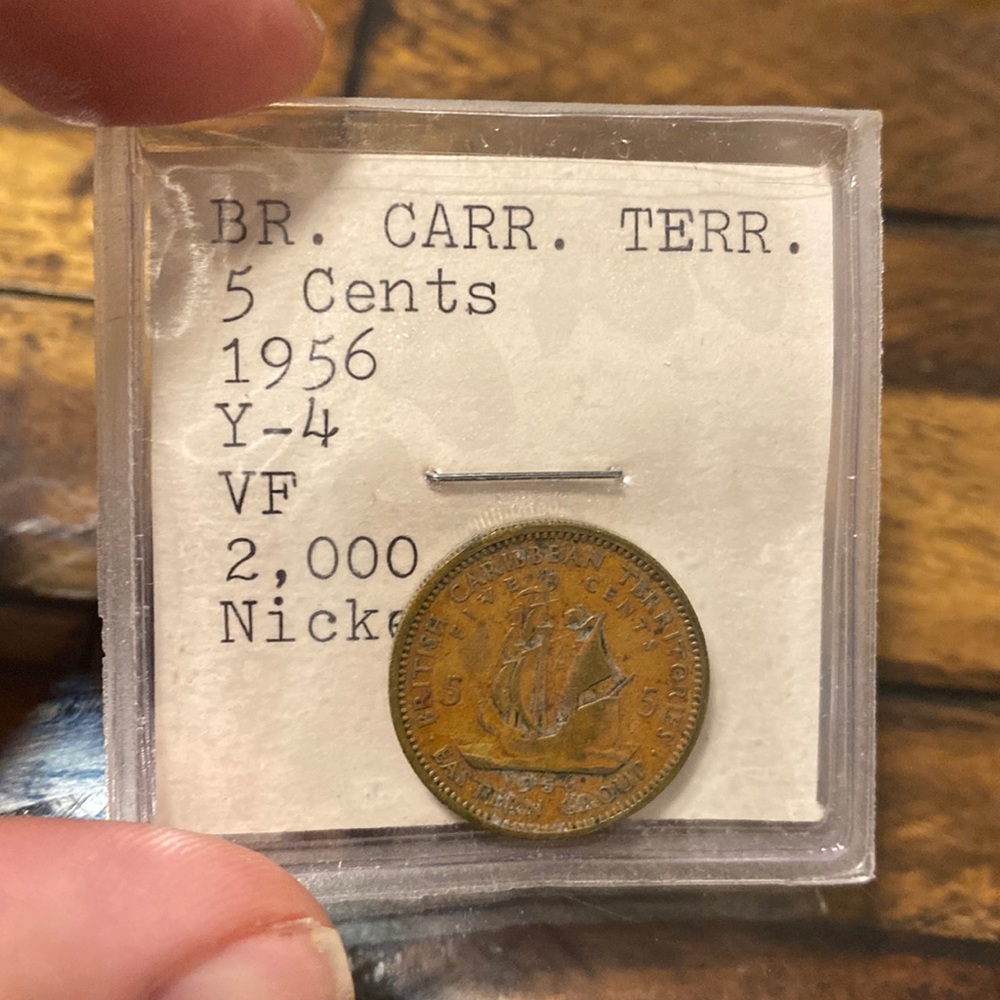 COPY - 1 coin 5 BR. CARR. TERR. 1956 Nickel